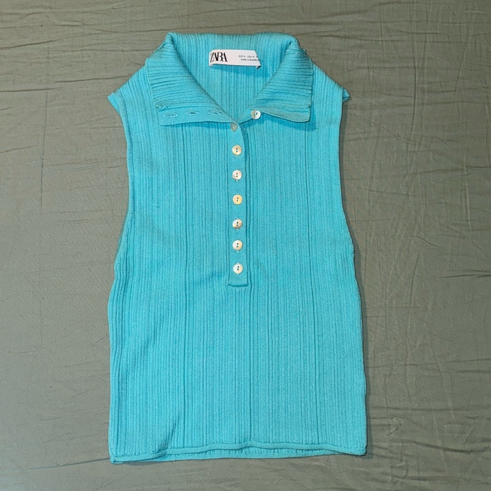 Zara Buttoned Tank-Top